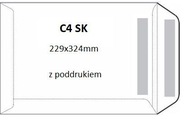 C4 biela SK obálka 229x324mm s potlačou, 250 ks.
