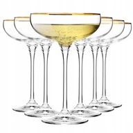 Poháre na šampanské Harmony Krosno Gold Poháre na šampanské Złoty Pasek 240 ml 6 ks Poháre na šampanské Harmony Krosno Gold Poháre na šampanské Złoty Pasek 240 ml 6 ks