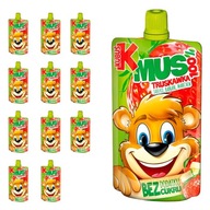 Kubuś MUS 100% Strawberry Apple Ban marec 12 x 100g Kubuś MUS 100% Strawberry Apple Ban marec 12 x 100g