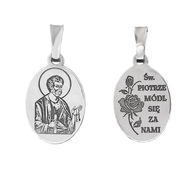 Strieborný medailón Ag 925 Svätý Peter MDC011
