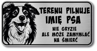 Border Collie Dog Pozornosť Sign
