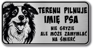 Border Collie Dog Pozornosť Sign Border Collie Dog Pozornosť Sign