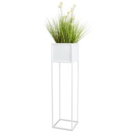 Moderný stojan na kvety, biely, 90 cm podkrovný stojan Moderný stojan na kvety, biely, 90 cm podkrovný stojan