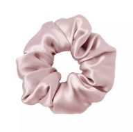 Jemná hodvábna elastická ružová saténová scrunchie do vlasov Jemná hodvábna elastická ružová saténová scrunchie do vlasov