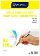 Kancelársky papier A3, 100 listov LINEKOVANÝ Kancelársky papier A3, 100 listov LINEKOVANÝ