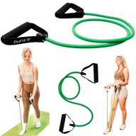 DrFit Resistance band na cvičenie s držadlami, zelená, nosnosť 18 kg DrFit Resistance band na cvičenie s držadlami, zelená, nosnosť 18 kg