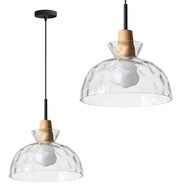 BOHO RETRO DREVENÉ ZÁVISNÉ SKLENENÉ STROPNÉ LAMPA BOHO RETRO DREVENÉ ZÁVISNÉ SKLENENÉ STROPNÉ LAMPA