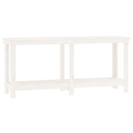 Pracovný stôl, biely, 180x50x80 cm, masív borovica