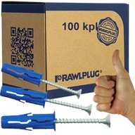 Rawlplug Univerzálny kolík fi8 so skrutkou 100 sád. Rawlplug Univerzálny kolík fi8 so skrutkou 100 sád.