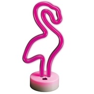 NEON LED RUŽOVÝ FLAMINGO NA STOJANEJ NOČNEJ LAMPE USB/PLEXI BATÉRIE NEON LED RUŽOVÝ FLAMINGO NA STOJANEJ NOČNEJ LAMPE USB/PLEXI BATÉRIE