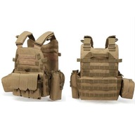 Taktická vojenská vesta TAN molle 600D AK47 Taktická vojenská vesta TAN molle 600D AK47