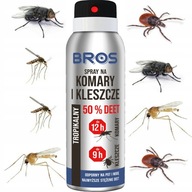 BROS MOSQUITO SPRAY TICKS 50% DEET 90ML NAJVYŠŠIA KONCENTRÁCIA DEET BROS MOSQUITO SPRAY TICKS 50% DEET 90ML NAJVYŠŠIA KONCENTRÁCIA DEET
