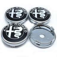 4 krytky kolies ALFA ROMEO 60mm ČIERNA 4 krytky kolies ALFA ROMEO 60mm ČIERNA