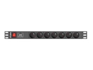 RACK lišta Lanberg PDU-07E-0200-IEC-BK (7 x UTE; 10 A; 2m; čierna) RACK lišta Lanberg PDU-07E-0200-IEC-BK (7 x UTE; 10 A; 2m; čierna)