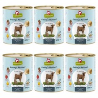 GranataPet bezobilné mokré krmivo pre psov, teľacie a králik 6x 800g