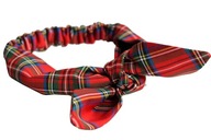 HEADBAND K6 červená kockovaná vianočná mašlička HEADBAND K6 červená kockovaná vianočná mašlička