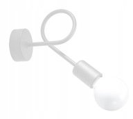 EDISON Nástenné svietidlo Biele LED nástenné svietidlo E27 EDISON Nástenné svietidlo Biele LED nástenné svietidlo E27