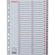 Plastové číselné deliče A4 1-54 šedé ESS