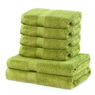 100% bavlnené uteráky, sada 6 ks, svetlo zelené