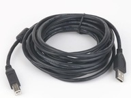 USB 2.0 kábel typ AB AM-BM 1,8m FERRYT čierny