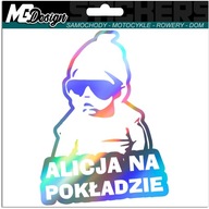 Nálepka na okno ALICE ON BOARD HOLOGRAM Nálepka na okno ALICE ON BOARD HOLOGRAM