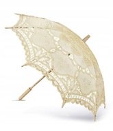 Classic Lace ECRU čipkovaný svadobný dáždnik
