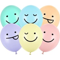 balóny SMILES pastel FAREBNÉ tváre x50 balóny SMILES pastel FAREBNÉ tváre x50