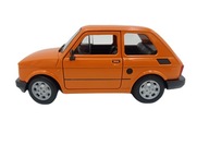 MALUCH FIAT 126 ORANŽOVÝ KOVOVÝ MODEL 1:21 WELLY