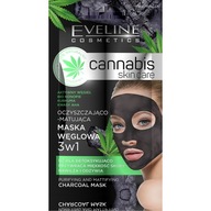 Eveline 3v1 Carbon Cannabis Pleťová maska