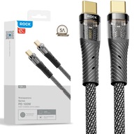 USB-C - USB C PD kábel 1,2 m, silné opletenie, kábel typu C, obojstranný ROCK USB-C - USB C PD kábel 1,2 m, silné opletenie, kábel typu C, obojstranný ROCK