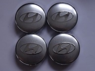 4x Stredové kryty, emblémy, pre disky HYUNDAI 60 mm, strieborné 4x Stredové kryty, emblémy, pre disky HYUNDAI 60 mm, strieborné