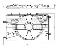 Kryt ventilátora chladiča OPEL ASTRA J, ASTRA