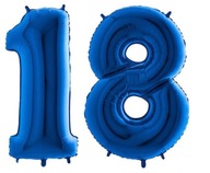 Balóny k 18. narodeninám ČÍSLA modré 100 cm