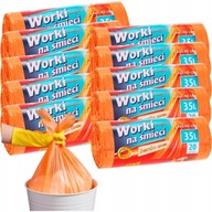 Vrecká na odpadky veľmi silné 35 l set 10 x 20 ks zviazaných oranžov Vrecká na odpadky veľmi silné 35 l set 10 x 20 ks zviazaných oranžov