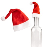 10 kusov dekoračných SANTA ČIAPKOV na fľaše 10 kusov dekoračných SANTA ČIAPKOV na fľaše