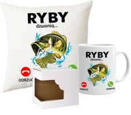 ANGLER Hrnček + Vankúš ryby volajú na narodeniny ANGLER Hrnček + Vankúš ryby volajú na narodeniny