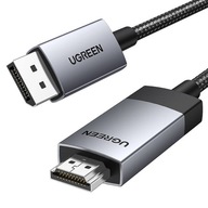 UZELENÝ SILNÝ KÁBEL PORTU DISPLEJA K HDMI JEDNOSMERNÝ Opletený KÁBEL 4K 2M