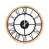 Nástenné hodiny LEJA 37cm drevené prémiové DUB