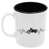 MOTOCYKLISTICKÝ hrnček, motorkár, vo vnútri čierny MOTOCYKLISTICKÝ hrnček, motorkár, vo vnútri čierny
