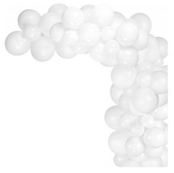Balónová girlanda celá biela na svadobnú svadobnú stuhu