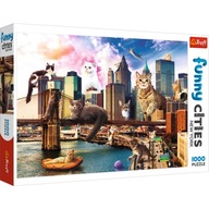 PUZZLE 1000 EL – Mačky v New Yorku, TREFL 10595 PUZZLE 1000 EL – Mačky v New Yorku, TREFL 10595