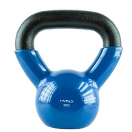 HMS KNV Kettlebell potiahnutý vinylom, modrý, 6 kg.