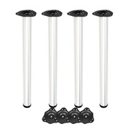 4ks NÁBYTKOVÉ NOHY 710mm fi60, NASTAVITEĽNÉ, BIELE 4ks NÁBYTKOVÉ NOHY 710mm fi60, NASTAVITEĽNÉ, BIELE