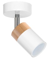 Moderné biele drevené reflektorové nástenné svietidlo