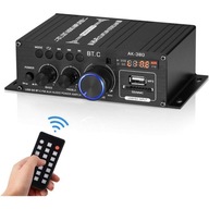 STEREO BLUETOOTH AUTOMOBILOVÝ ZOSILŇOVAČ AK380 ČIERNY + DIAĽK STEREO BLUETOOTH AUTOMOBILOVÝ ZOSILŇOVAČ AK380 ČIERNY + DIAĽK