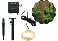Solárne LAMPY 4,9m záhradný drôt 50 LED SOLAR Solárne LAMPY 4,9m záhradný drôt 50 LED SOLAR