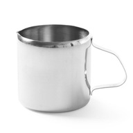 Oceľový džbán, pohár na mliečnu smotanu a kávu