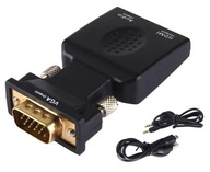 KONVERTOR VGA D-SUB AUDIO NA HDMI + minijack KONVERTOR VGA D-SUB AUDIO NA HDMI + minijack