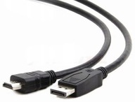 HDMI DisplayPort DP KÁBEL PRE MONITOR, LAPTOP, PROJEKTOR, TV, 1,8M