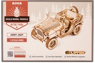 ROBOTIME DREVENÝ MODEL PUZZLE 3D VOJENSKÝ JEEP AUTO DIY POĽNÉ AUTO 369 ks. ROBOTIME DREVENÝ MODEL PUZZLE 3D VOJENSKÝ JEEP AUTO DIY POĽNÉ AUTO 369 ks.
